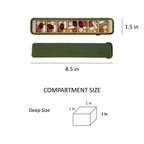 Premium Zodiac Weekly Pill Box compartment size — 1-inch slide-lock constellation medication organizer