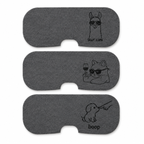 Character glasses case — hard-shell magnetic eyeglass case with felt-lined interior