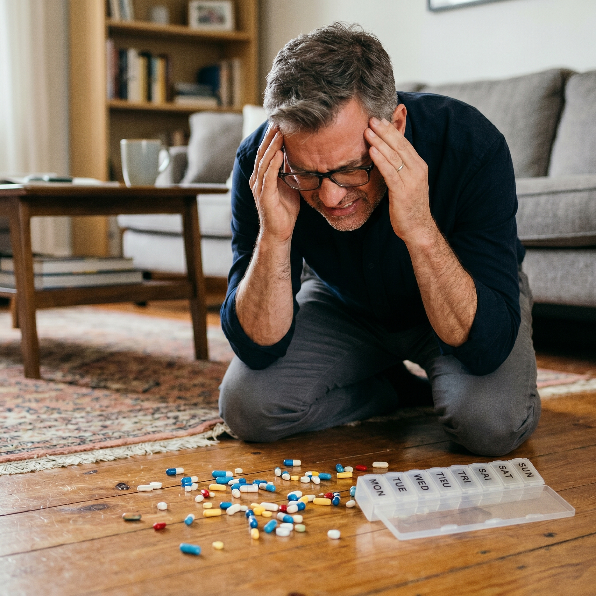 Pills spilled
