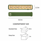 Glidra Weekly Pill Organizer compartment depth options — standard and large capacity slide-lock pill case