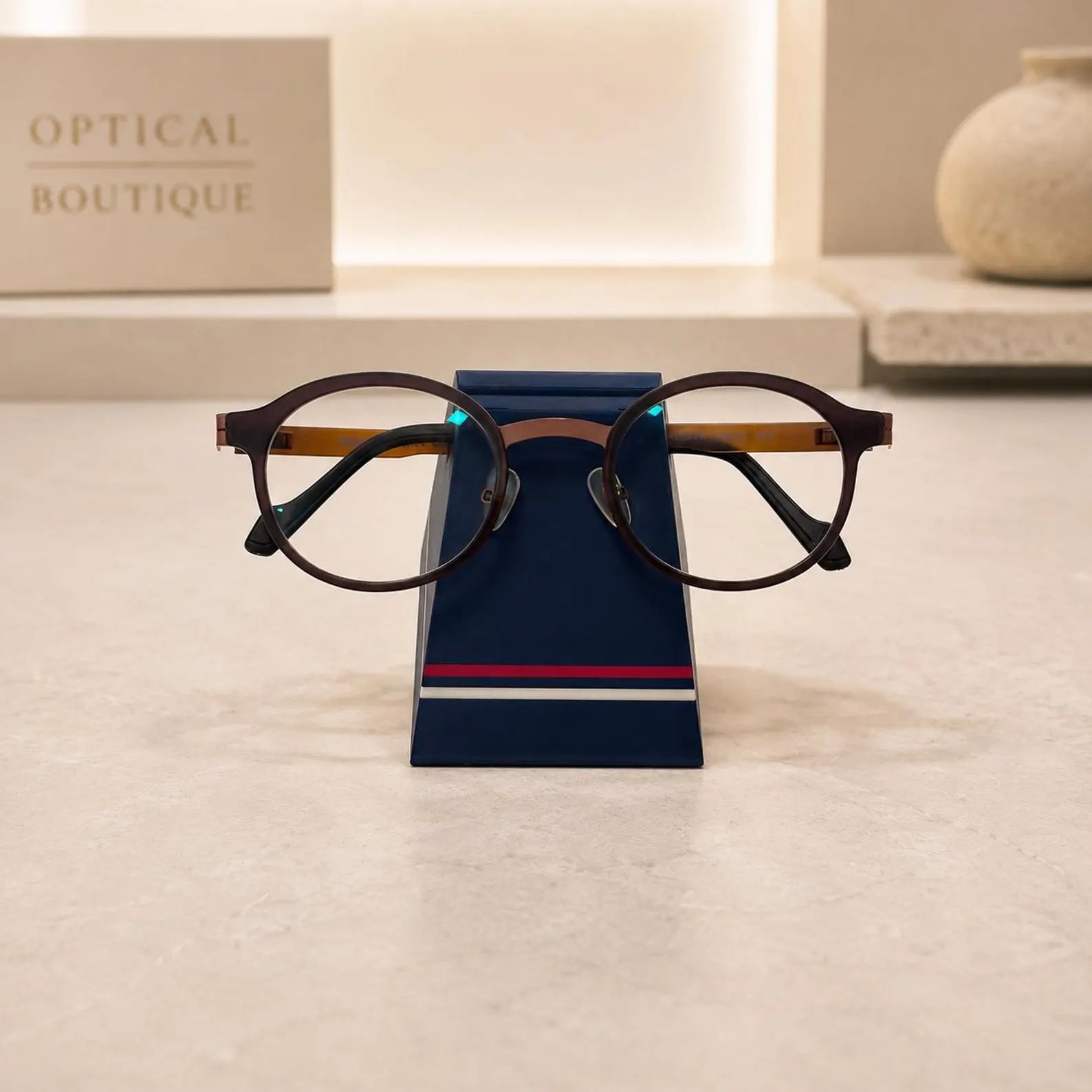 Simple Eyeglass Holder Stand, Modern Sunglasses Display Stand, Desk Organizer for Glasses