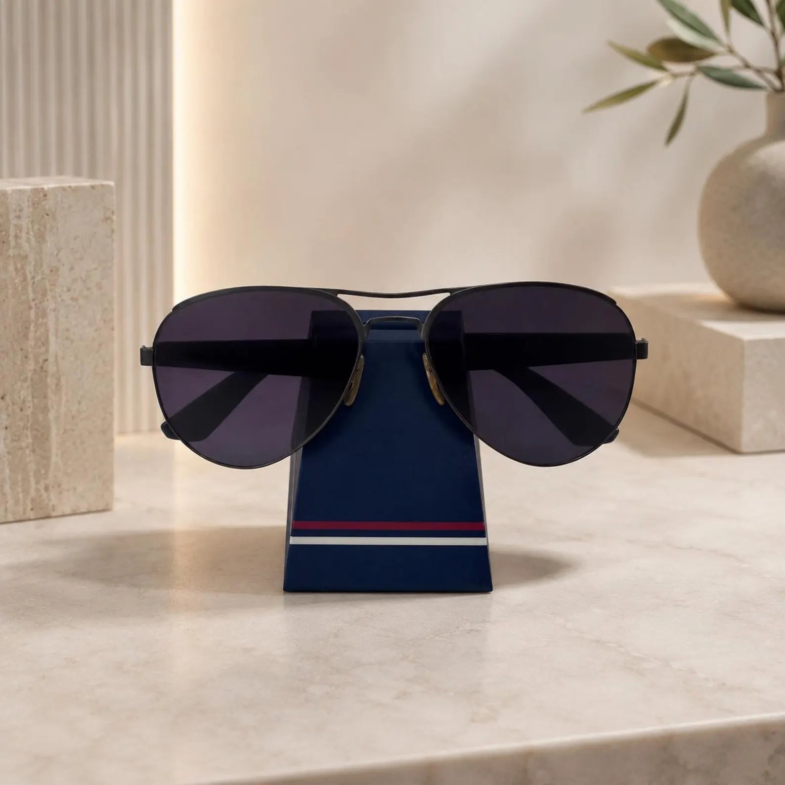 Simple Eyeglass Holder Stand, Modern Sunglasses Display Stand, Desk Organizer for Glasses