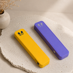 Summer Color Edition Glidra Weekly Pill Organizer in yellow — 7-day spill-proof slide-lock medication case